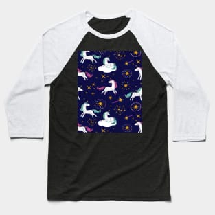 Unicorn Pattern Baseball T-Shirt